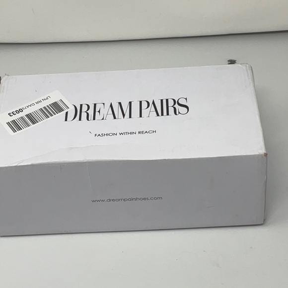 NIB women’s Dream Pairs peep toe black suede heeled shoes, size 9 - Picture 9 of 10